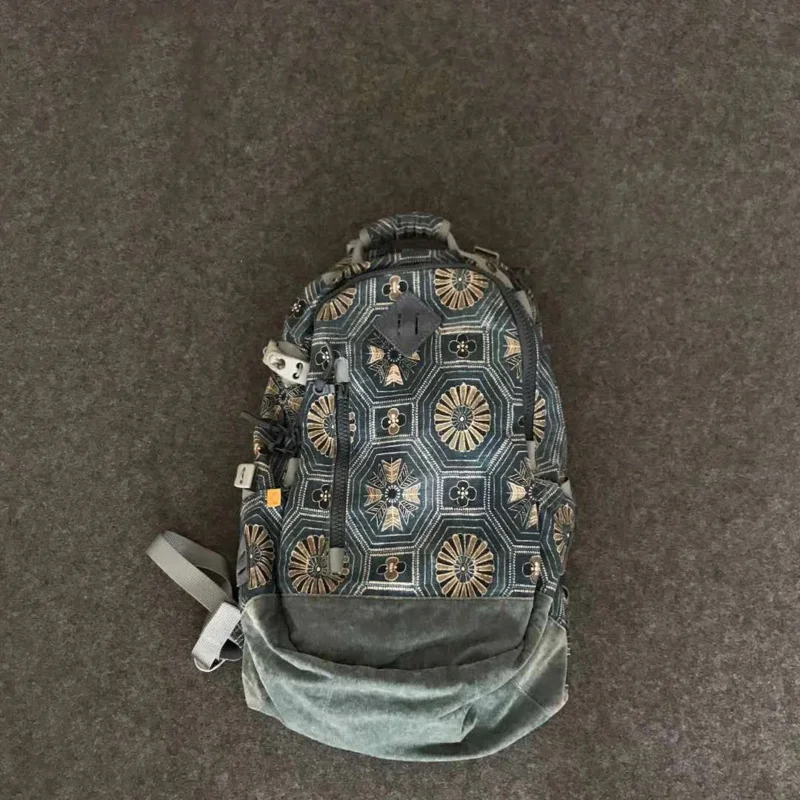 

VISVIM 12ss floral canvas backpack GUBU flower bag wangrischao Nakamura backpack