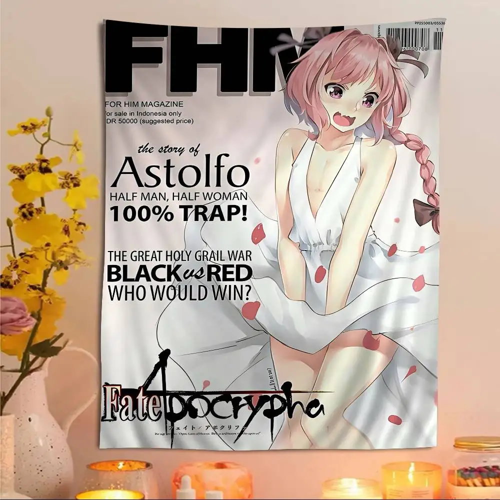 Fate Apocrypha Astolfo Chart Tapestry Art Science Fiction Room Home Decor Cheap Hippie Wall Hanging 4