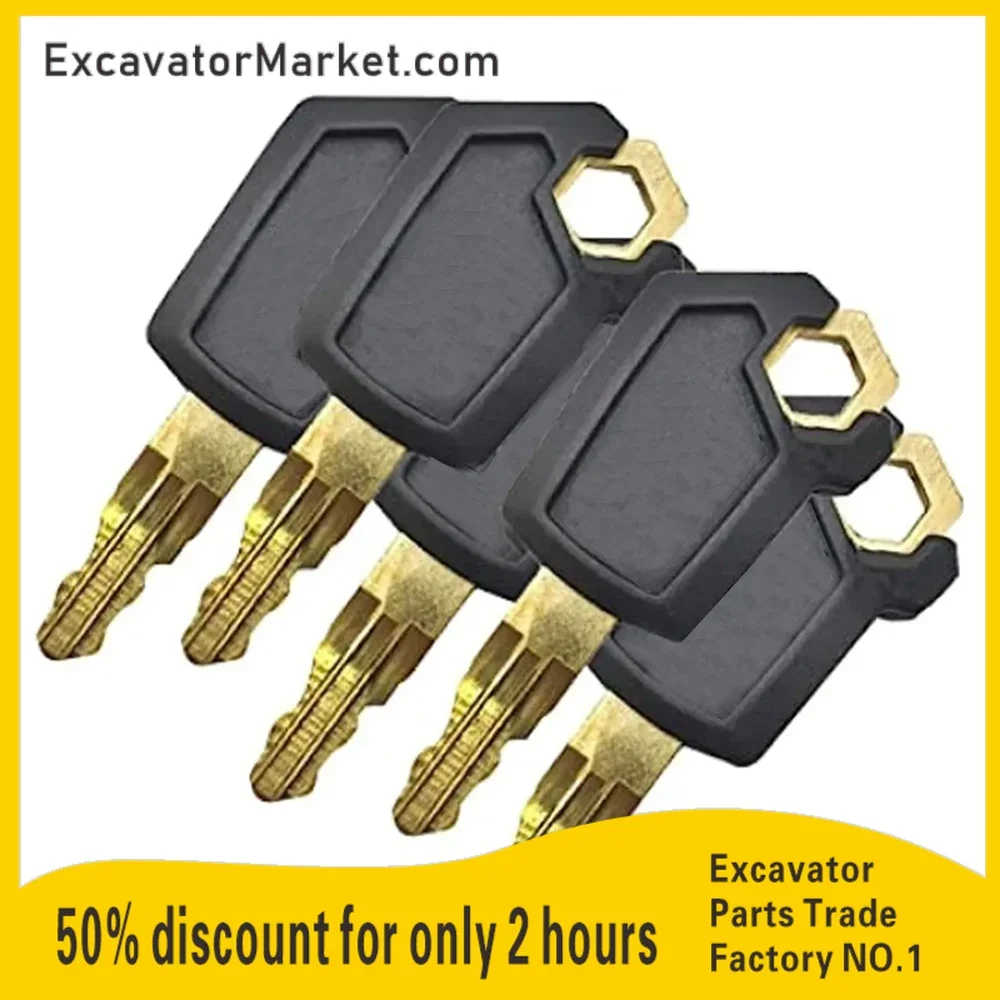 50 Pcs Ignition Lock Key For 5P8500 0964753 0966198 8V4404 9G2777  Excavator Loader