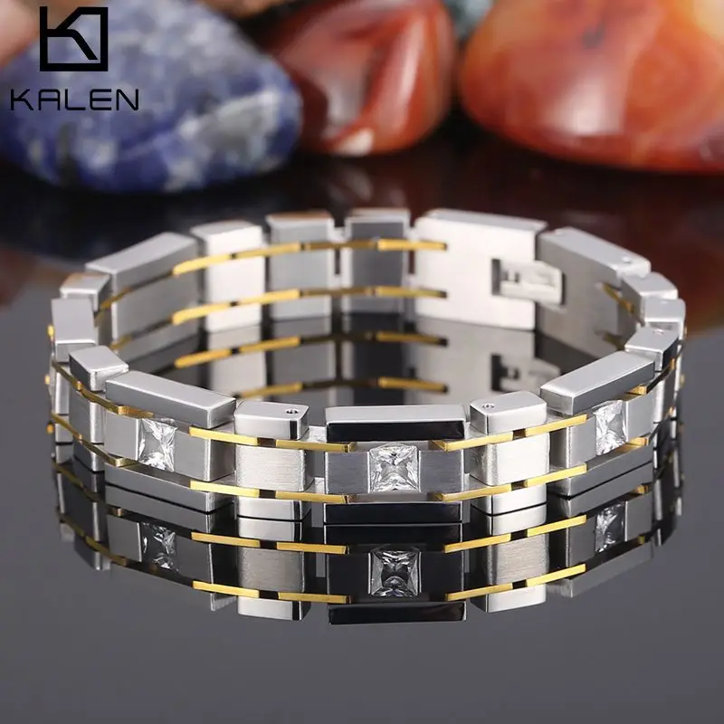 Stainless Steel Bracelet for Men Watch Bracelets Bangles Men Health Care Jewelry Titanium Steel Gift