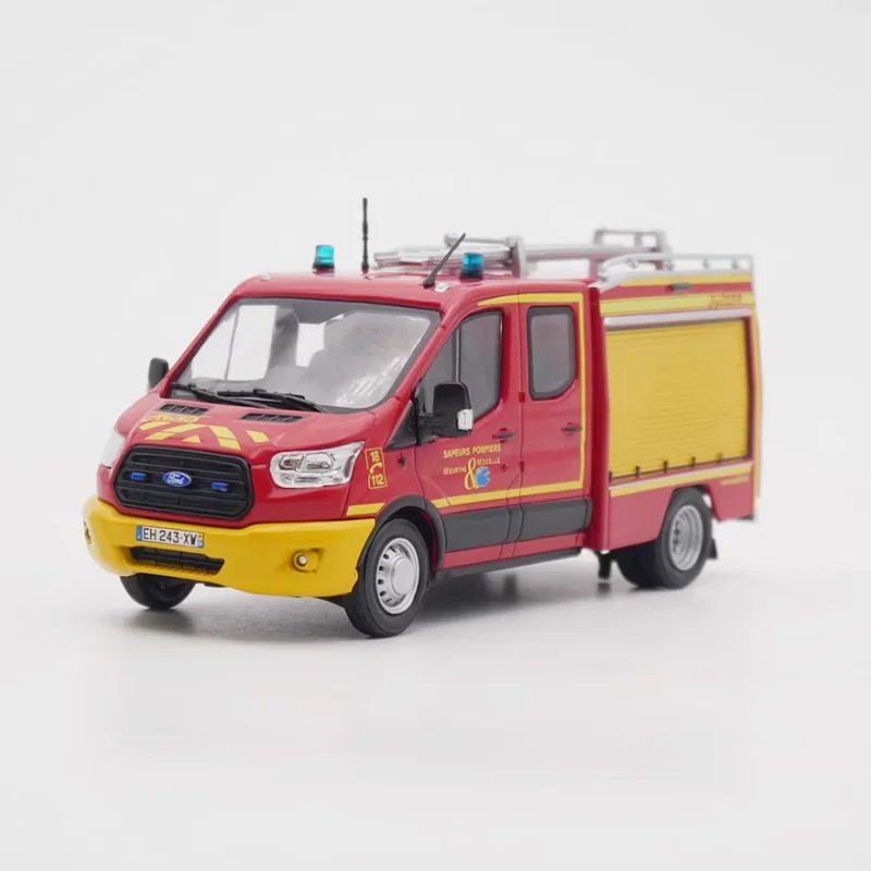 

IXO Diecast 1:43 Scale ‌Transit Mk IV French Fire Truck Alloy Car Model Adult Collection Decoration Gift Static Display