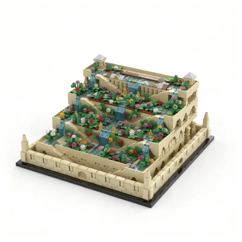 1863pcs MOC Hanging Gardens Babylon Architecture Model Toys Building Blocks Christmas Gift Construction Idea Brick DIY Art Craft