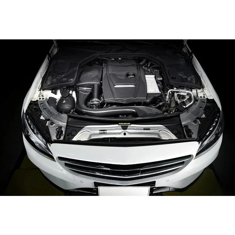 15-18 Real Dry Carbon Fiber Intake System For Mercedes Benz W205 C180/C200/C260/C300/Glc200 2.0T Engine Air Intake Pipes