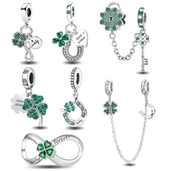925 Sterling Silver Small Fresh Four Leaf Clover Series Charms Bead Diy Bracelet Necklace Making Gift Of High Quality Jewelry