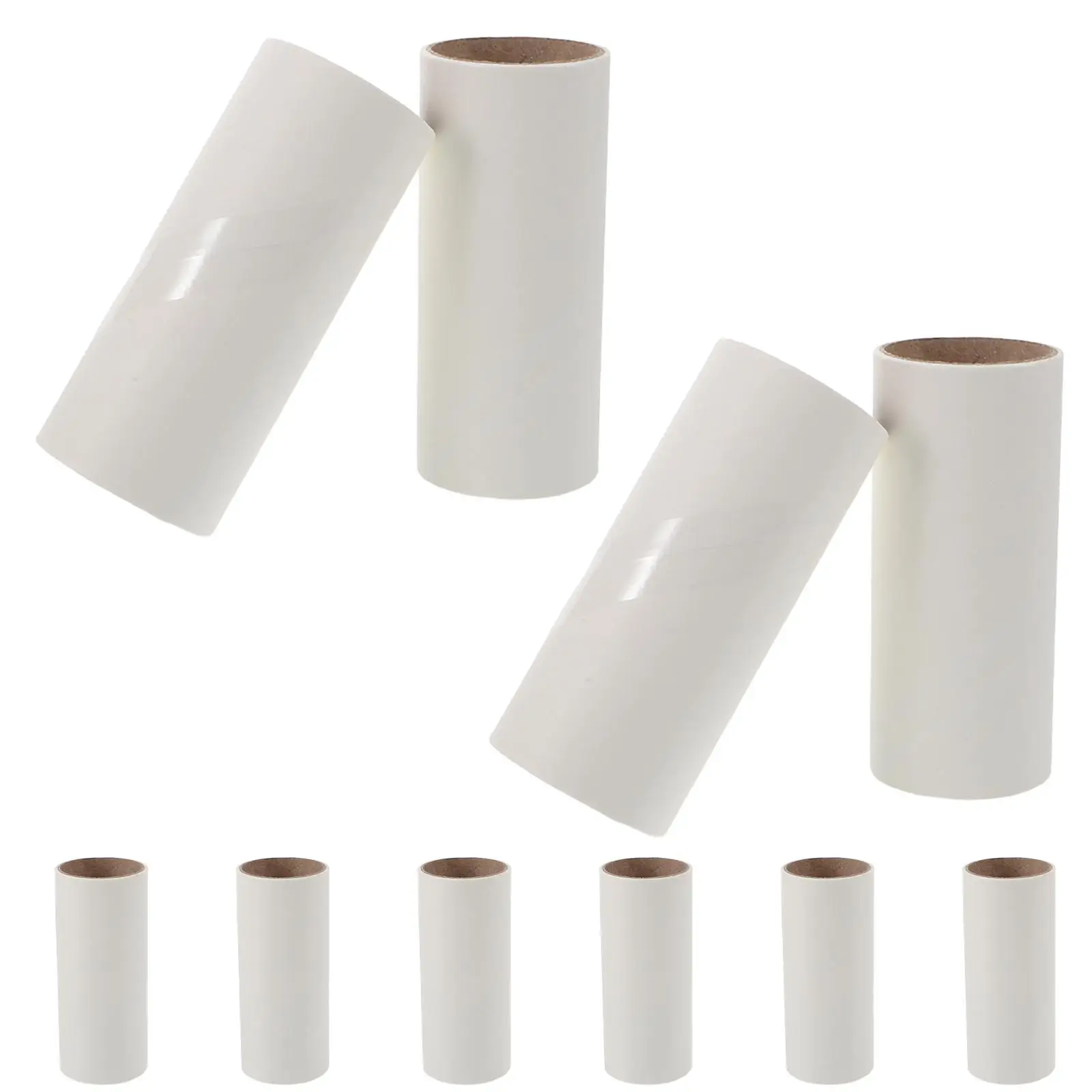 

10 Pcs Sticky Roller Paper for Clothes Lint Remover Portable Mini Pet Hair Cleaner Refill Sheets Travel Size Safe Fabric Use
