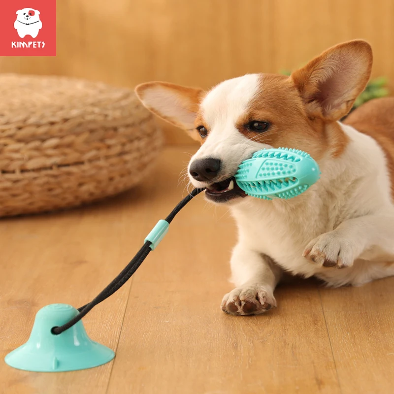 

Kimpets Dog Chewing Toys Missing Food Toys Biting Cleaning Tooth Playing Sucker Tug-of-war Pull Ball Bite-resistant Pet Puppies