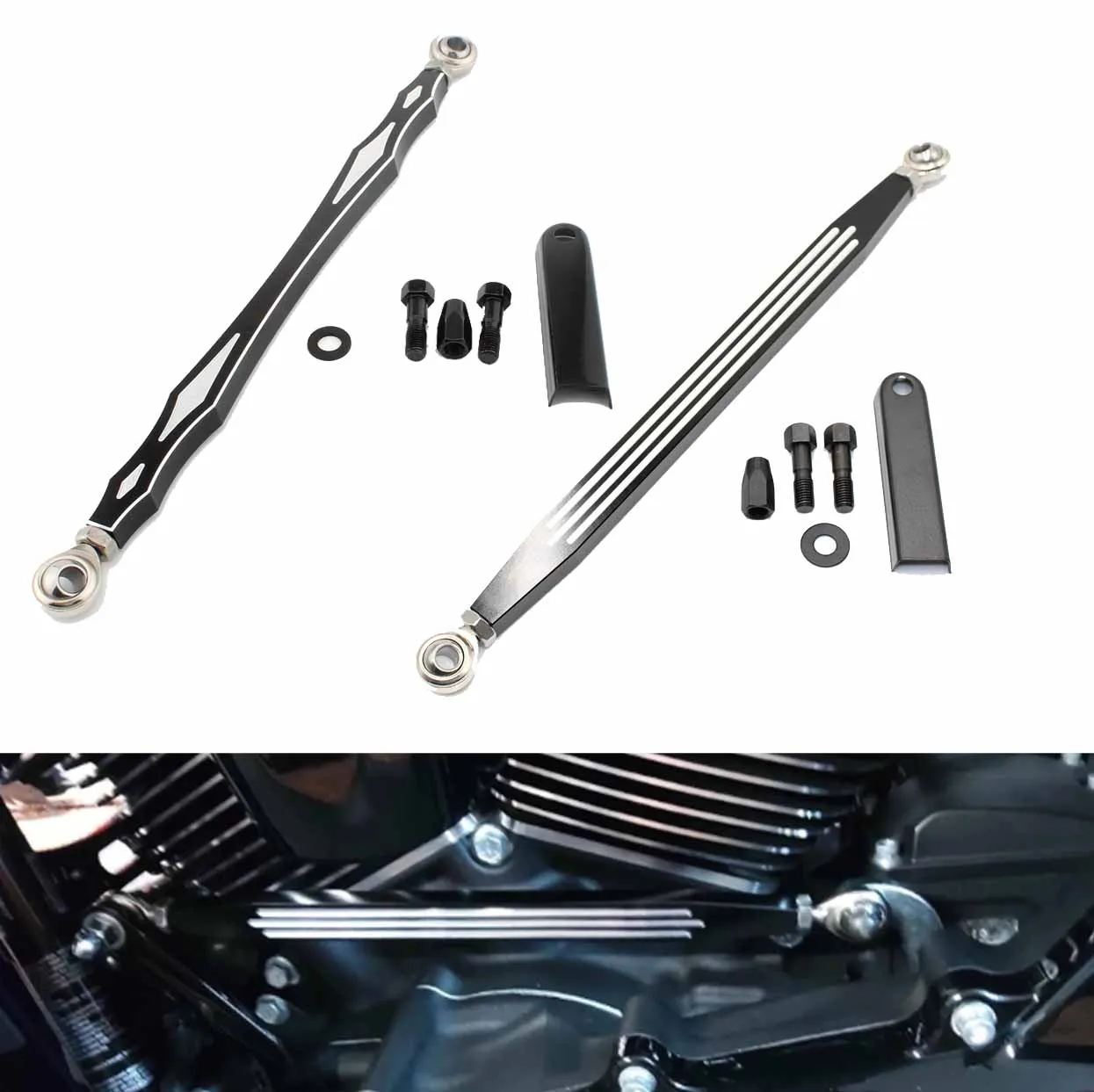 

Motorcycle Gear Connecting Rods Shift Rods Aluminum Alloy Shift Rods for Harley Big Glide King of the Road Heirloom Soft Tail