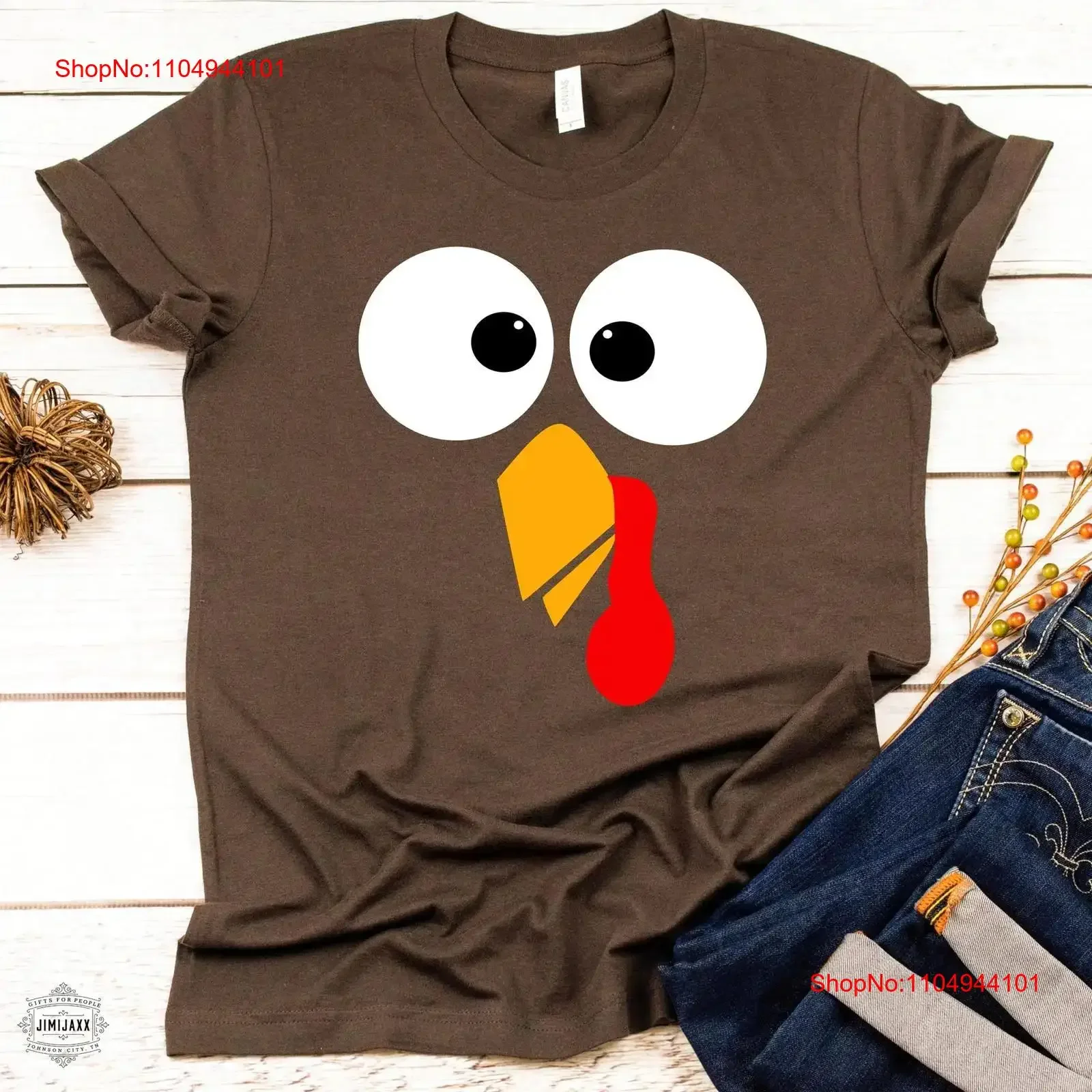 

Thanksgiving Turkey Face Costume T Shirt Trot Race For Family Holiday Him Brown vintage Washed Stylish Casual Comfortable homme