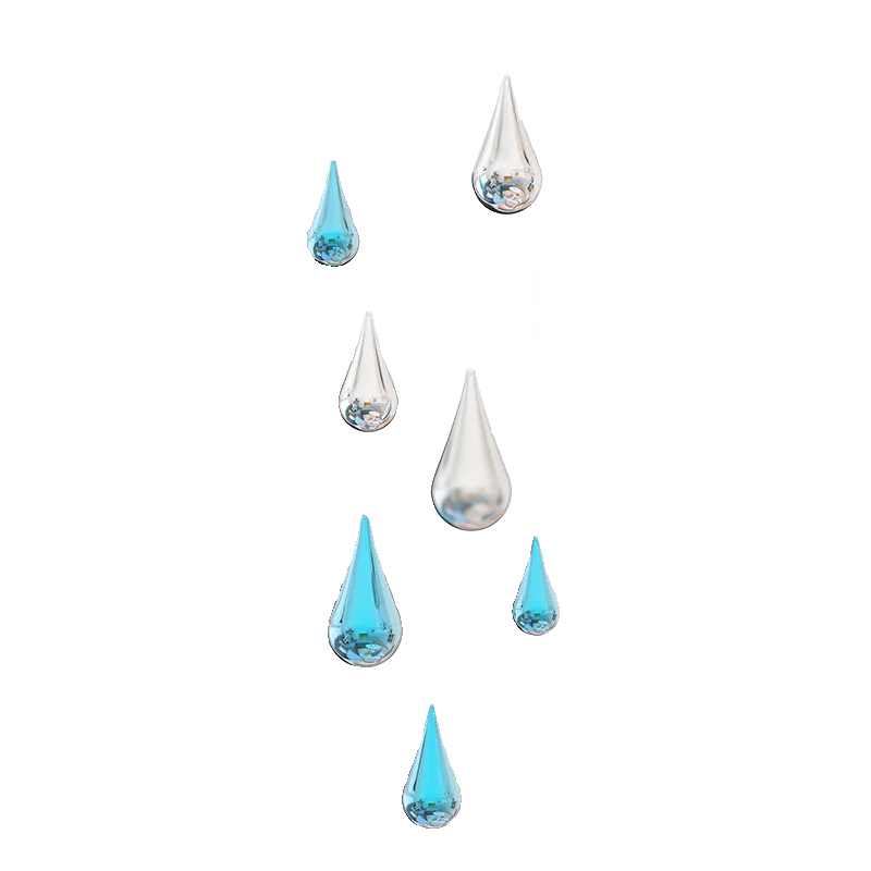 Metallic Gold Silver Blue Rose Gold Waterdrop Pendant 18-30cm Electroplated ABS Plastic Hanging Charm for DIY Jewelry Making
