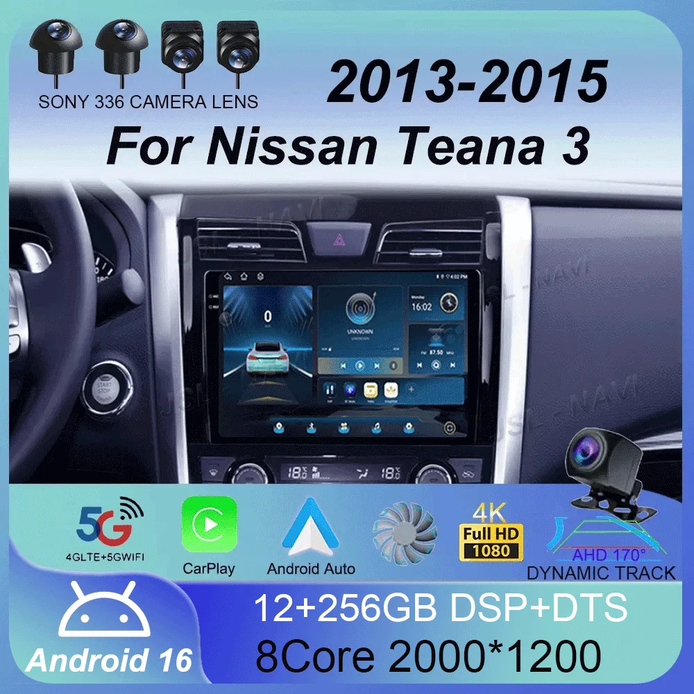 

2 DIN Android 16 Car Radio GPS for Nissan Teana 3 2013 2014 2015 Car Stereo for Nissan Altima 2016 2017 2018 Auto Radio Player