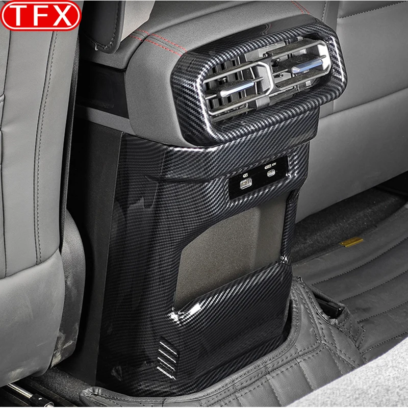 For Chery Jetour T2 2024 2023 Car Styling Carbon Fiber Central Control Gear Panel Gear Shift Cover Air Outlet Auto Accessories