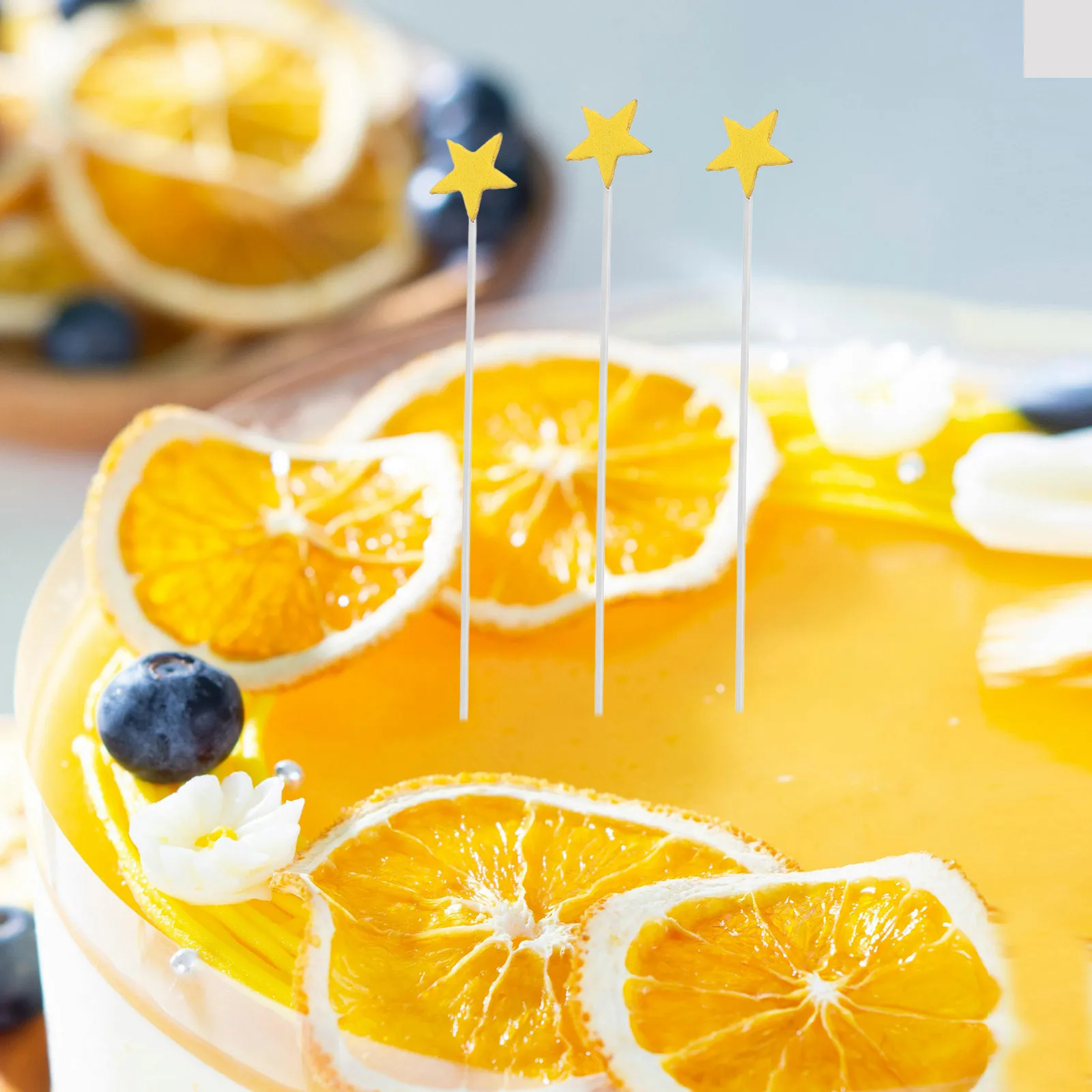 

100pcs Star Cake Toppers Yellow Soft Sponge Reusable For Birthday Party Decorations Cake Decorating Kit Stars Cupcake Toppers