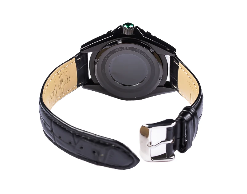 공장 맞춤형 패션 블랙 제이드 스톤 손목시계 남성용 지르콘 스테인리스 스틸 쿼츠 시계 제이드 다이얼