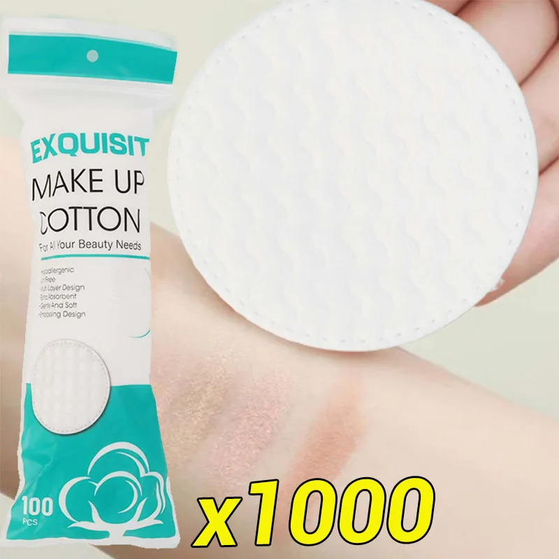 Disposable Soft Round Cotton Pads Professional Double-sided Daily Facial Cosmetic Cleaning Makeup Nail Polish Remover Pads Tool