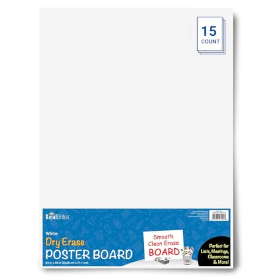 

Двусторонняя белая доска для сухого стирания 22x28 дюймов, легкая и идеально подходит для классов, офисов, творчества и рукоделия, премиум-качество