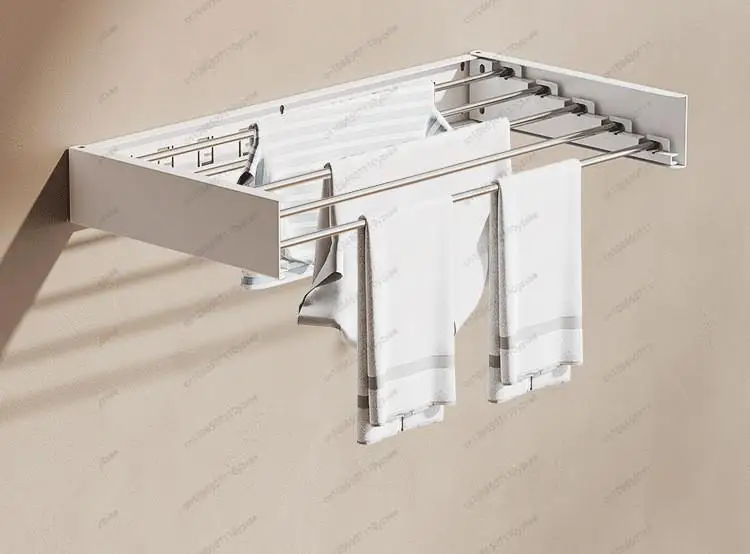 Telescopic hanger Wall-mounted hanger Drying rack Folding wall Extensible tissue hanger
