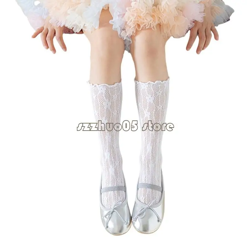 

M3GE Flower Charm Средняя труба носки удобные выдолбленные носки сплошной носки твердый цвет