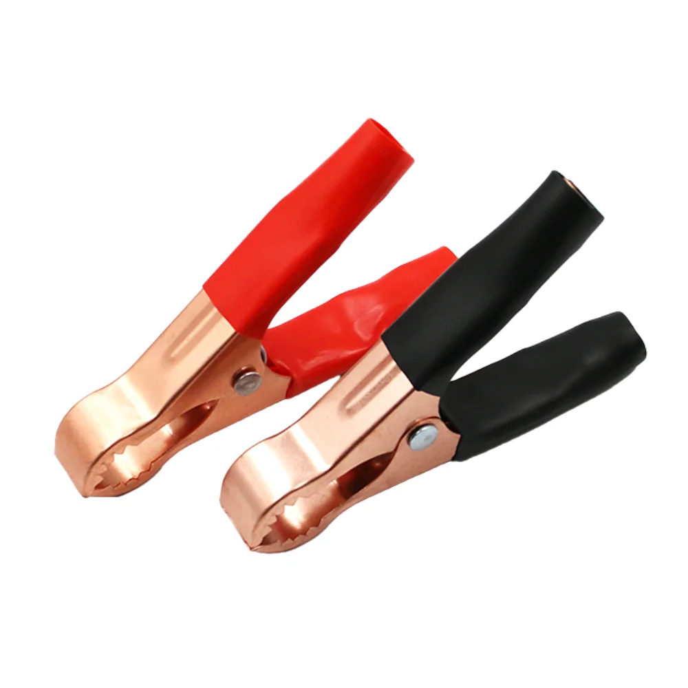 2Pcs 50A Red an Black 80mm Crocodile Car Battery Clip adapterTest Lead Clips Best Alligator Clips Connector Plug Power