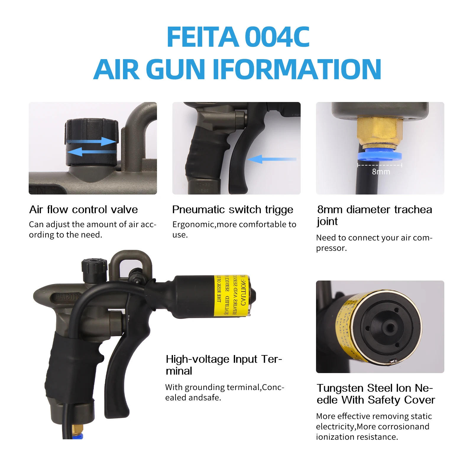 FEITA 이온화 공기총 정전기 방지 총 조정 가능한  - Airless Paint Sprayer 3000Psi 리뷰 및 가격