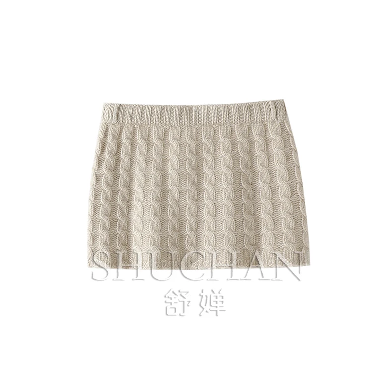 Shorts! Thickened 100% Pure Cashmere Shorts for Women's Pure Cashmere Knitted Wear Outside Shorts Feminino