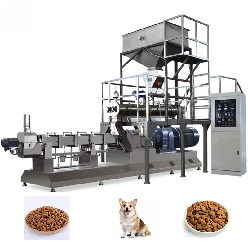Custom PLC Core Components Pet Food Extruder,Dry Wet Pellet Machine for Dog Bird Fish Feed Processing Industrial Use