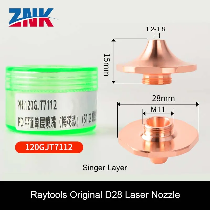 Raytools Original ST-S DE Laser Nozzles D28H15 Single/Double Layers Welding Laser Nozzles Compatible Raytoosl Fiber Laser Head