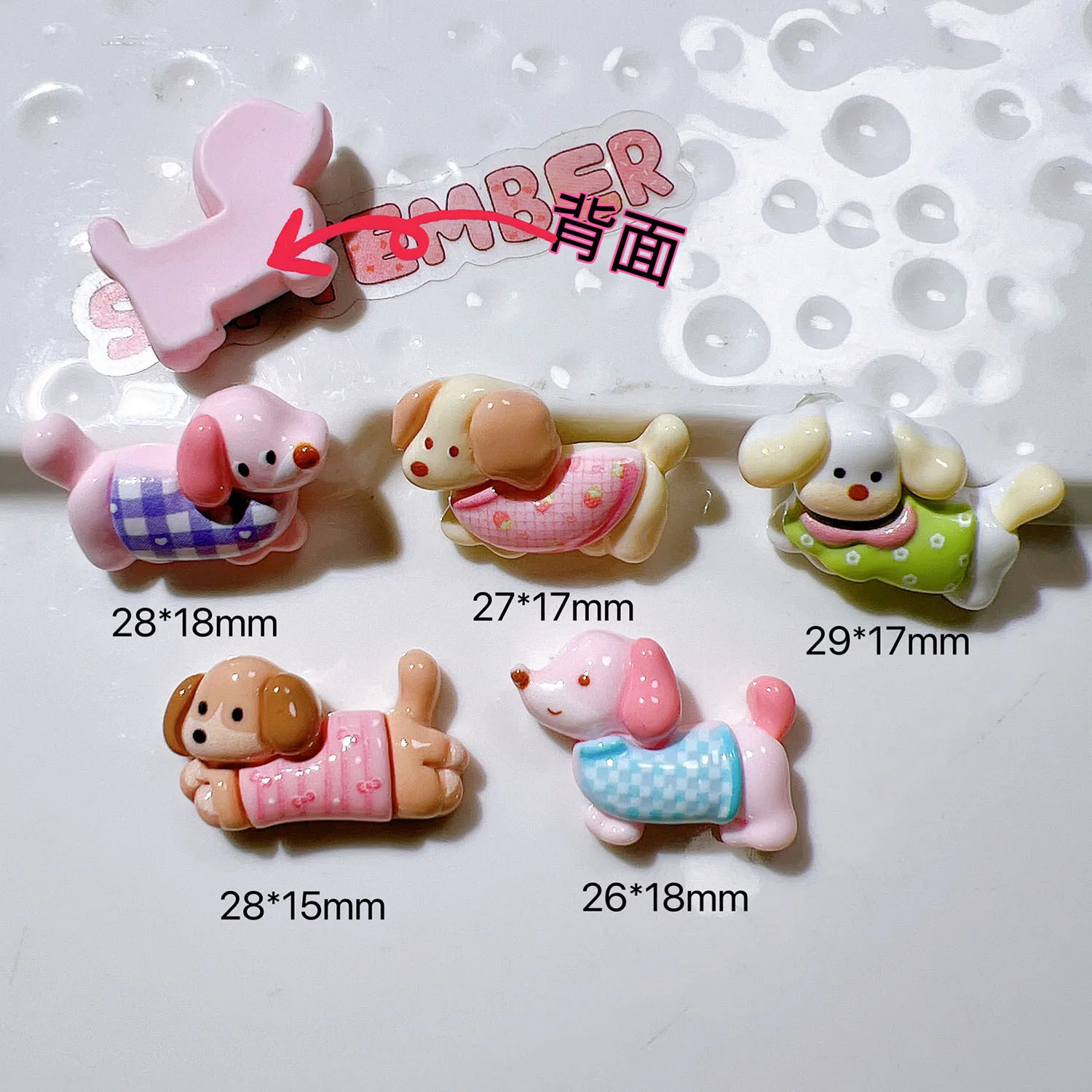 10 Pcs New Lovely Various Cartoon Colorful Puppies Resin Scrapbook Diy Jewellery Hairpin Accessories Decorate