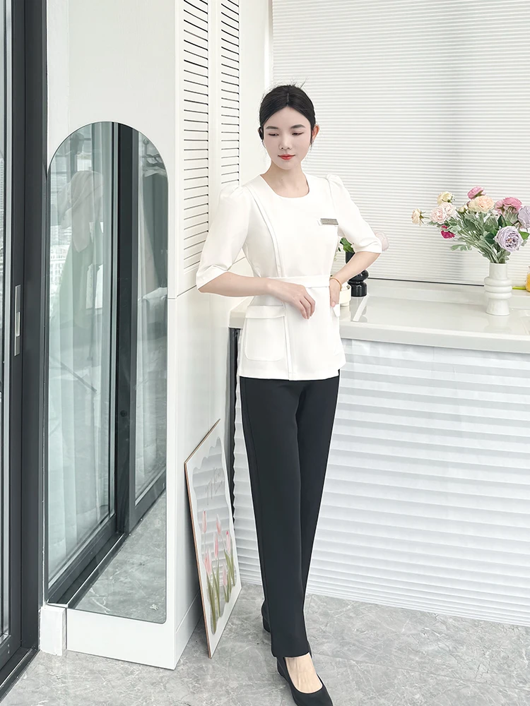 Vêtements de travail pour Salon de beauté, uniforme de SPA pour Center de santé, magasin de thérapie des pieds, technicien, uniforme de gestionnaire de peau, uniforme d'infirmière pour femmes