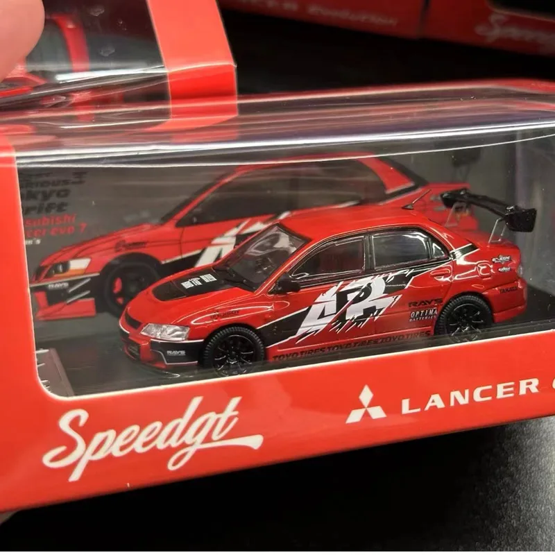 รถแข่งโลหะผสมสเกล 1/64 รุ่น Speed GT Lancer Evolution EVO IX ของเล่นรถจำลองขนาดเล็กสำหรับเด็ก