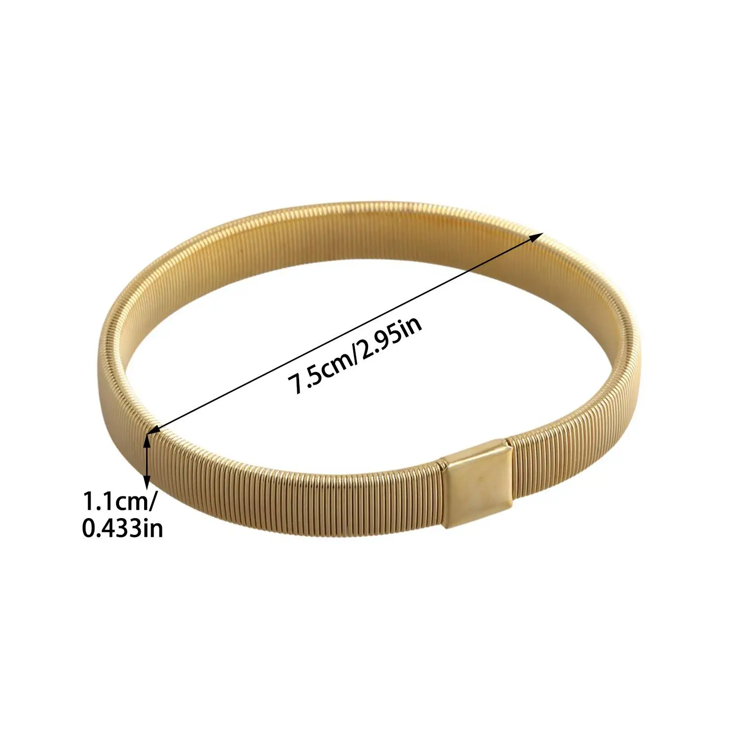 Uniseks Garter Lengan Logam Elastis Melar Cincin Lengan Kemeja Manset Penyangga Lengan Aksesori Pakaian Gelang Pria Baru