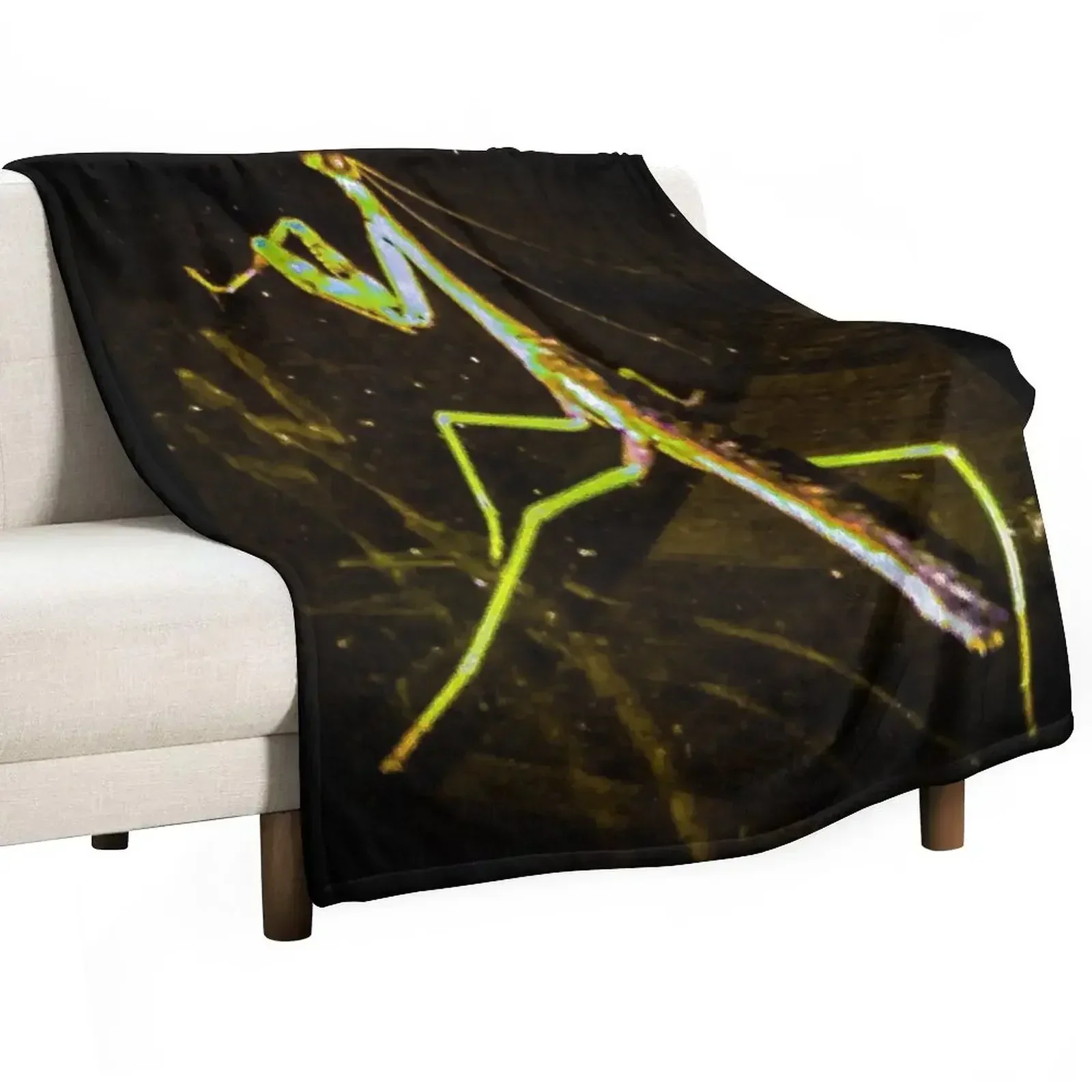 

Praying Mantis Throw Blanket Men's Soft Warm Throw Blanket for Couch