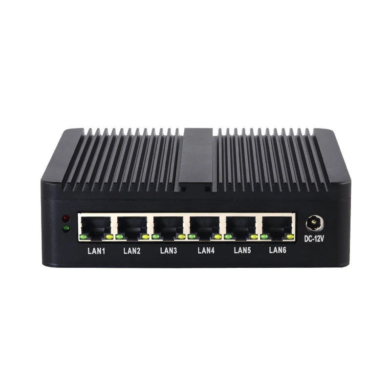 BEBEPC – Mini PC Intel Celeron J6412 I226-V 2.5G, 6x LAN, DDR4, Fanless, ordinateur industriel avec port SIM pour routeur/pare-feu Pfsense, usb 3.2