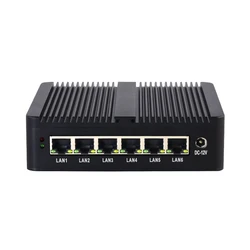 BEBEPC Mini komputer Intel Celeron J6412 I226-V 2.5G 6 LAN DDR4 bez wentylatora Pfsense Firewall Router gniazdo SIM przemysłowy komputer USB3.2