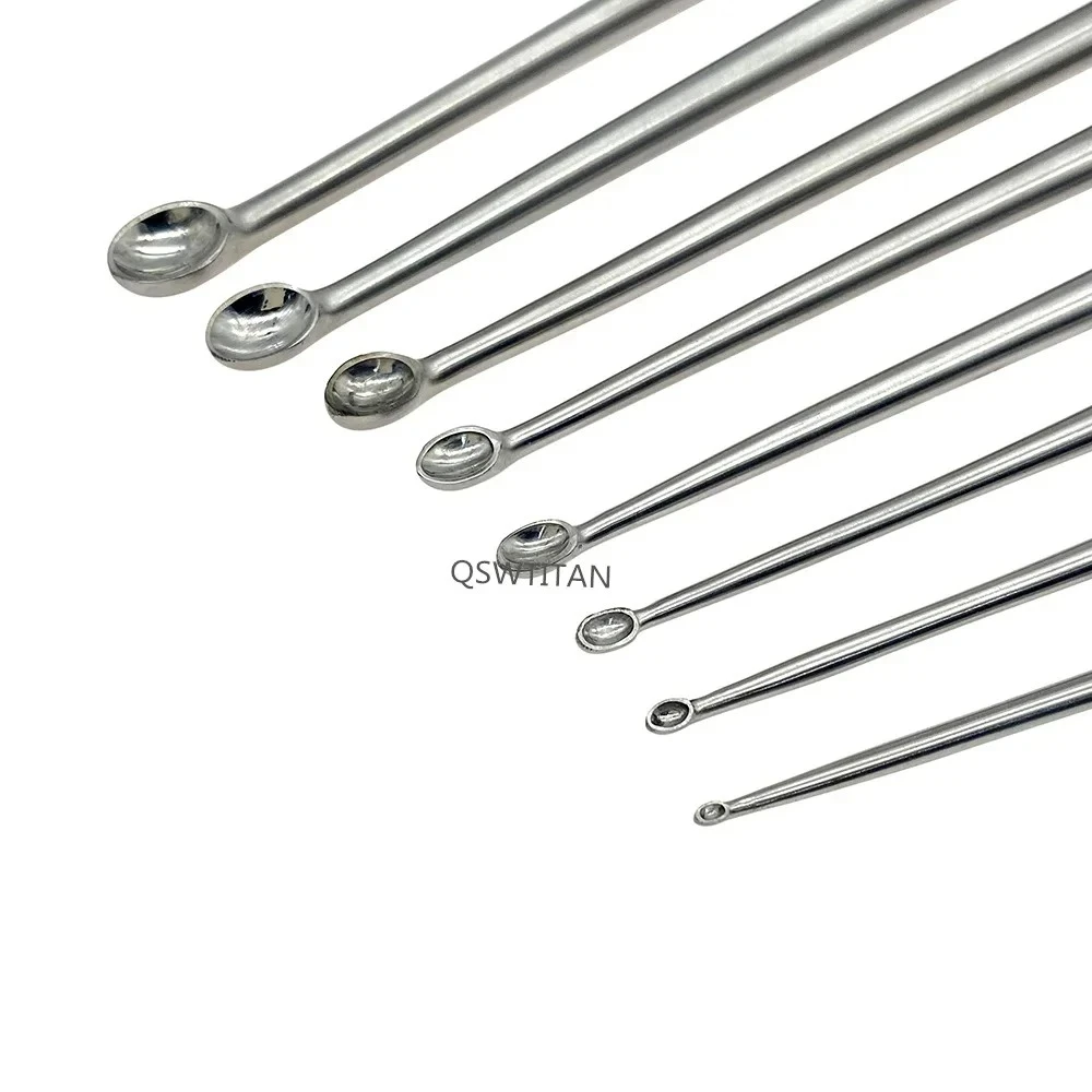 

QSWTITAN Кюретка из костей из нержавеющей стали, 1 шт., 1-7 мм, ортопедические хирургические инструменты