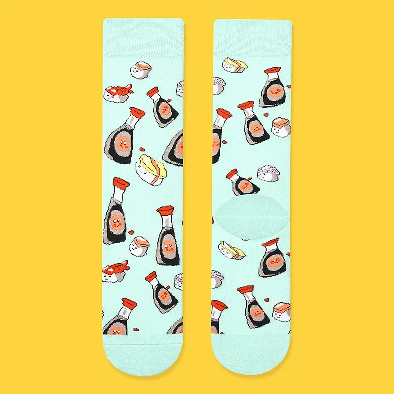 Autumn and winter new creative women's straight tube cartoon animal character fun trendy socks fashion long tube cotton socks