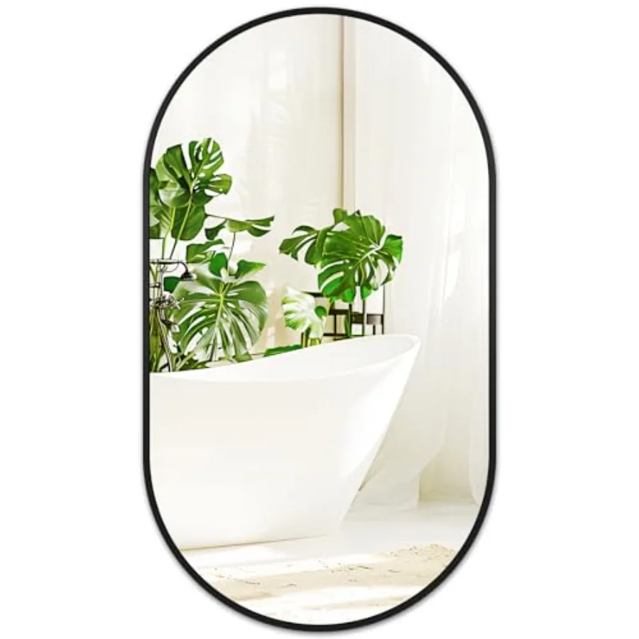 

Bathroom Mirror for Over Sink - 20x36 Wall Mounted Vanity Mirrors with Matte Metal Frame for Bedroom, Living Room, Dresser, Hal