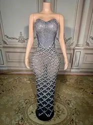 Sexy Black Camisole Women Dress SeeThroughlransparent Mesh Photo Shoot OutfitPartyBarClub Wear Stage Performance Costume