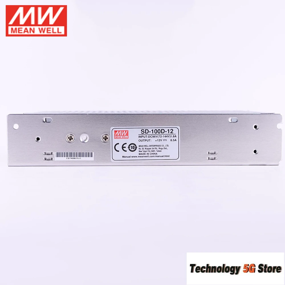 MEAN WELL SD-100D-12 72 ~ 144 VDC auf 12 V DC 100 W DC-DC-Wandler-Schaltnetzteil 110 V auf 12 V 8,5 A Konverter-Transformator