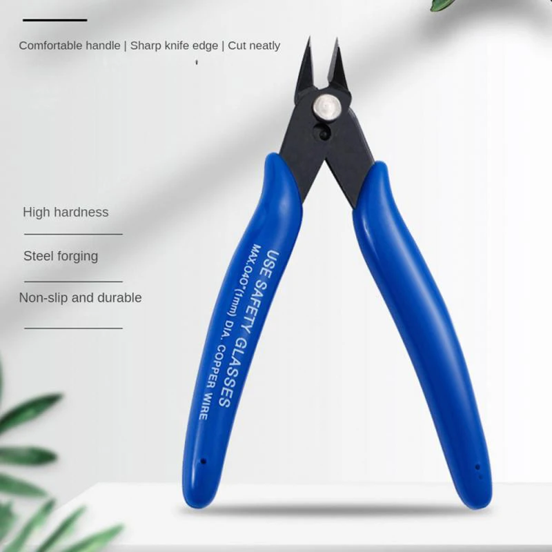 AIRAJ 3 PCS 170 Wire Cutter DIY Trimmer Diagonal Side Cutting Cable Nippers Blue Pliers Hand Nipper Trimmer Hand Tools