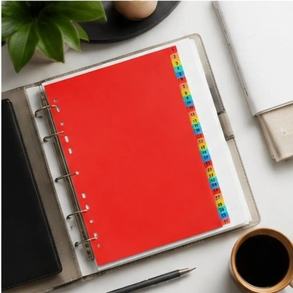 1Set A4 Notepad Divider Tabs Lightweight Portable Index Dividers for School Office Home Use Binder Notebook Planner Folder