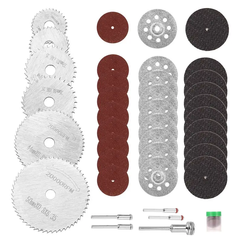 

ABXF-41Pcs Cutting Wheel Set Rotary Cutting Wheels Tool Kit For Dremel Rrotary Tool Accessories For Resin Metal Wood Stone