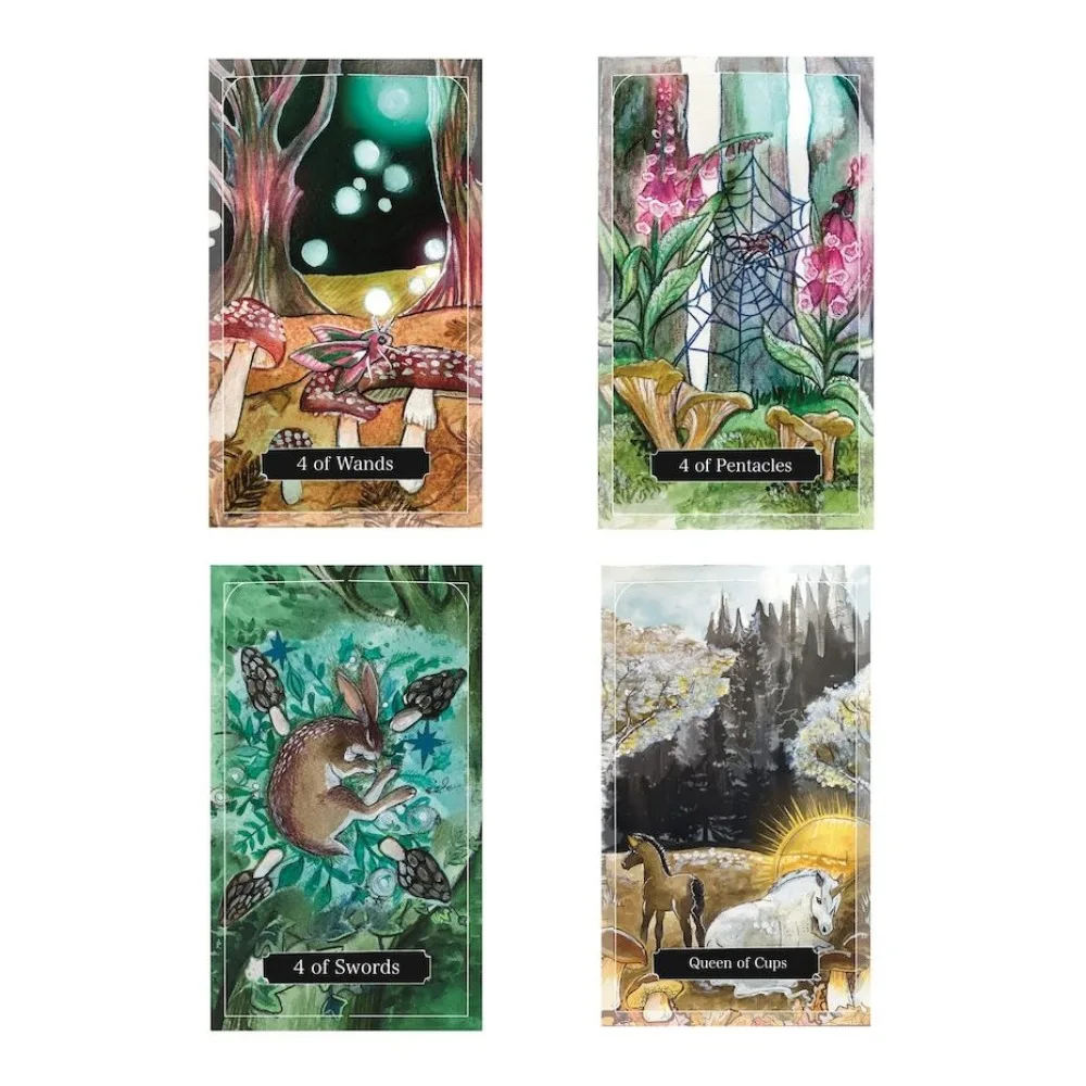 Geesten Van Het Bos Tarotdek 12*7Cm Een Volledig Geïllustreerd Compleet Tarotdek 78 Pcs Kaarten + 6 Speciale Kaarten Met Reisgids