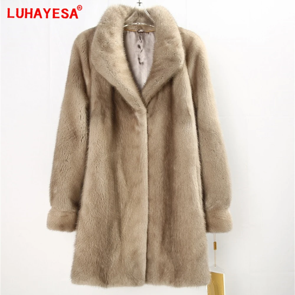 

2023 New Luxury Mink Fur Clothing Women Top Quality Long Real Fur Jackets