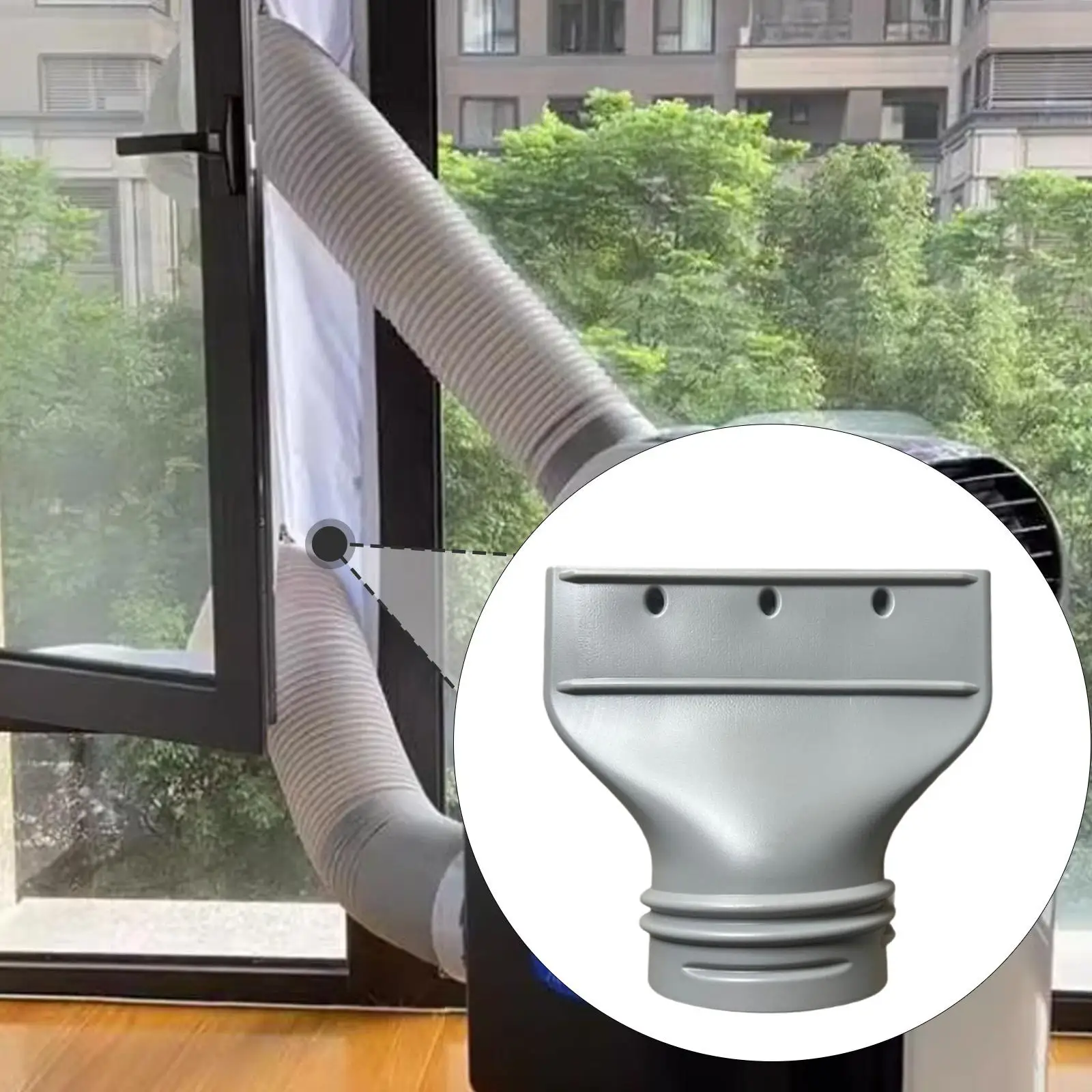 مقرنة خرطوم عادم مكيف الهواء، واجهة قناة العادم، مقرنة خرطوم تنفيس مكيف الهواء