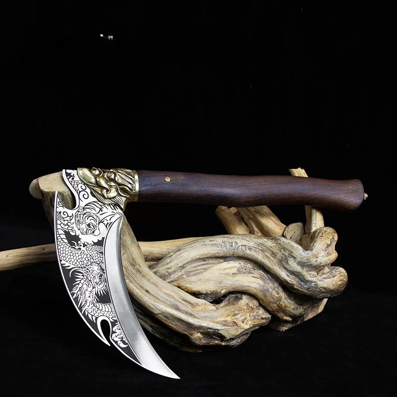 High Quality Hand-forged Anti-rust and High-hardness Sickles Are Convenient Manual EDC Tools for Outdoor T actical Garden Mowing