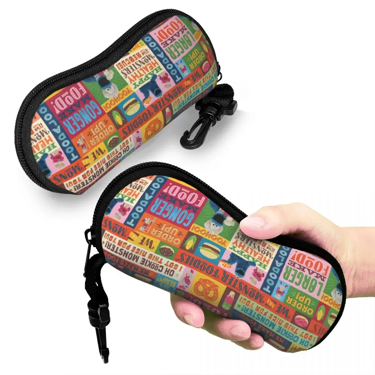 Cookies Monsters Foodie Truck Glasses Case Anti-Fall Box Eyewear Storage Box Ins Glasses Box