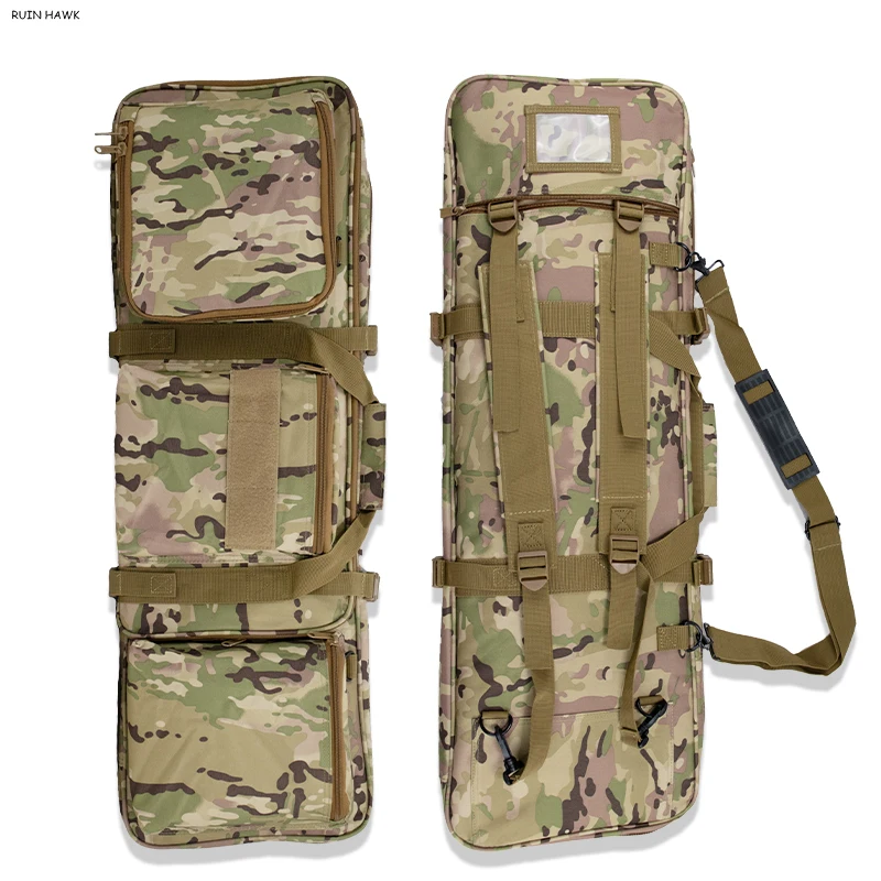 Borsa da tiro per fucile da campeggio militare Borsa da tiro per fucile Paintball Tracolla da pesca Caccia Custodia tattica Zaino Borsa per pistola da 85 cm