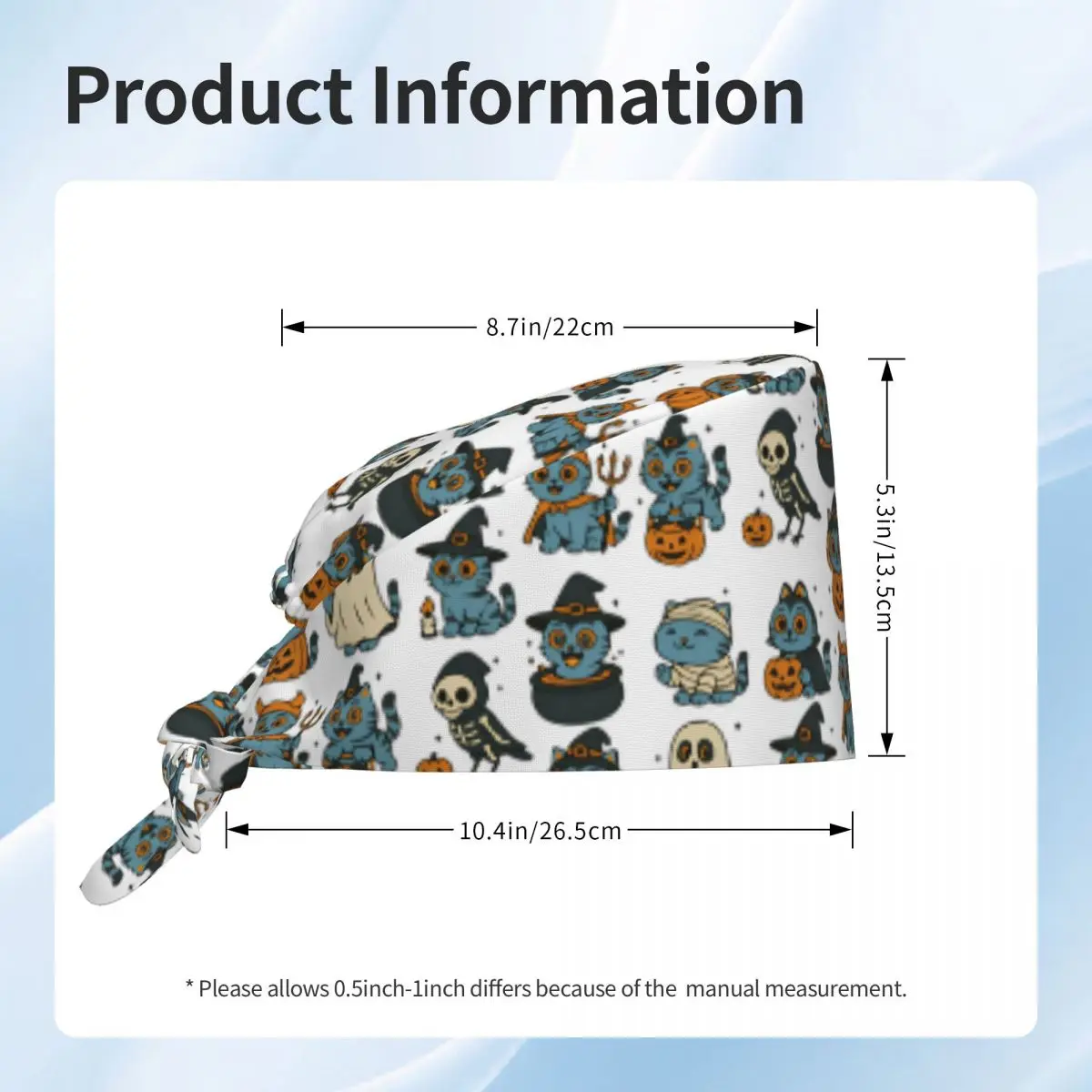 Arbeit Peeling Kappe KPop Dämon Hunter Krankenschwester Hüte Männer Frauen Halloween Casual Medizinische Hut Einstellbare Bandage Krawatte Zurück Arbeits Kappe