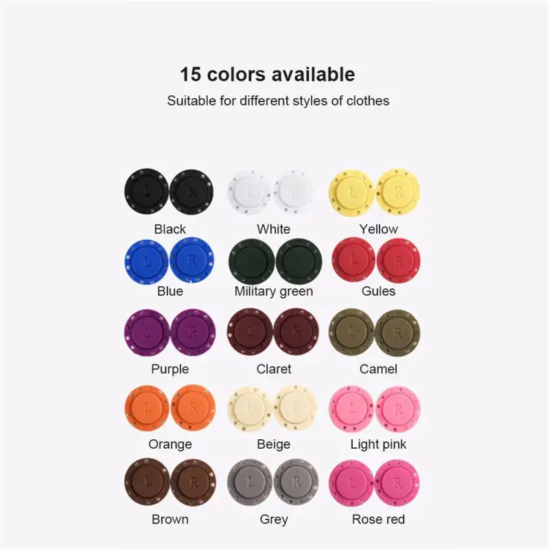 A Pair Circular Invisible Magnet Button Cardigan Invisible Button Coat Concealed Button Multicolor Optional Decoration Buttons