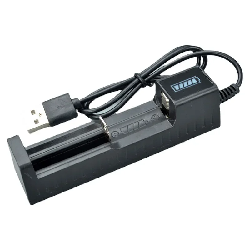 Cargador de batería de litio USB 3.7V4.2V, 16340, 14500, 18650, 26650, adecuado para 301, 303, bolígrafo láser, linterna